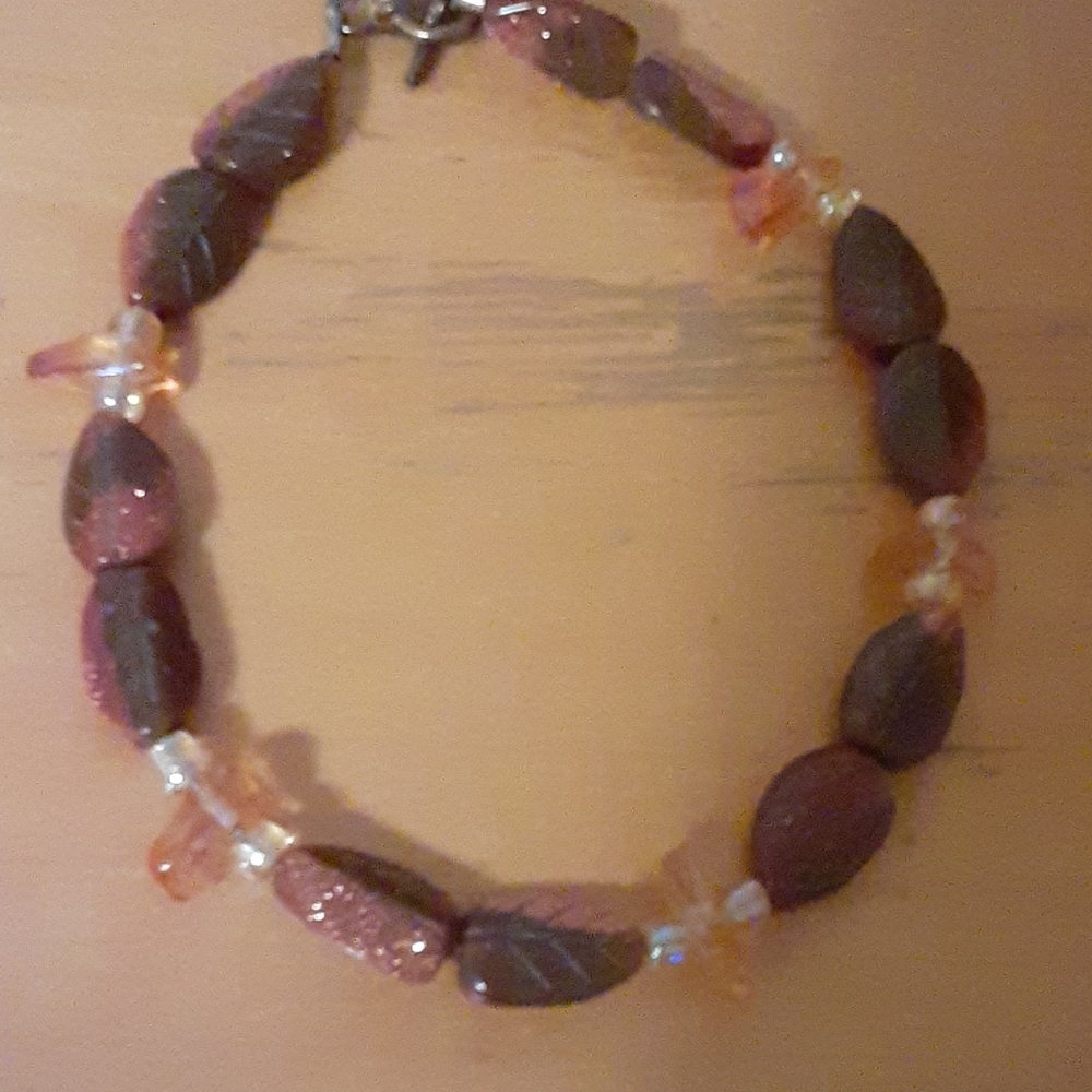 Brown Gold Flake and Citrine Bracelet